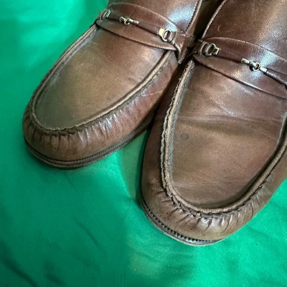 FLORSHEIM IMPERIAL vintage brown leather horsebit loafers display picture 1